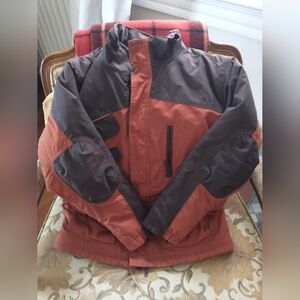 LL Bean Orange Kids ski jacket 14-16, thinsulate, waterproof